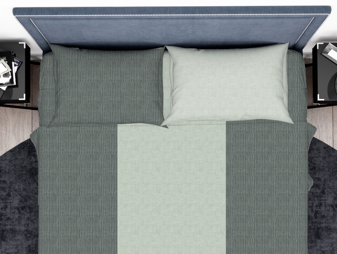 Lone Stripe Bedsheet Set with 2 Pillow covers and Bag